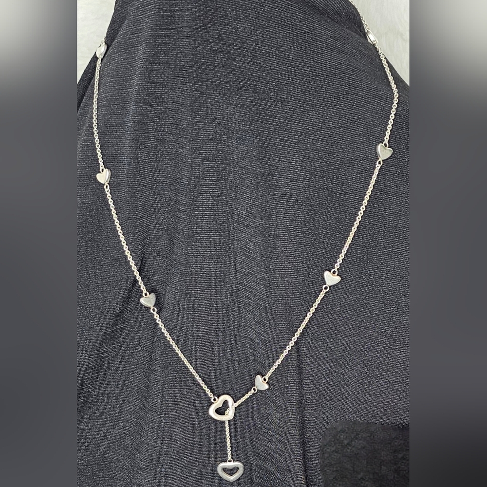 Tiffany & Co. Heart Link Lariat Necklace 19"